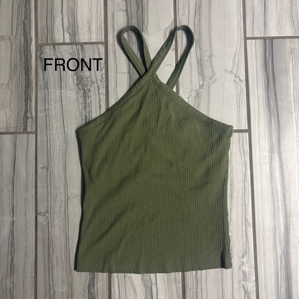 Old Navy Olive Green Ribbed Tank Top